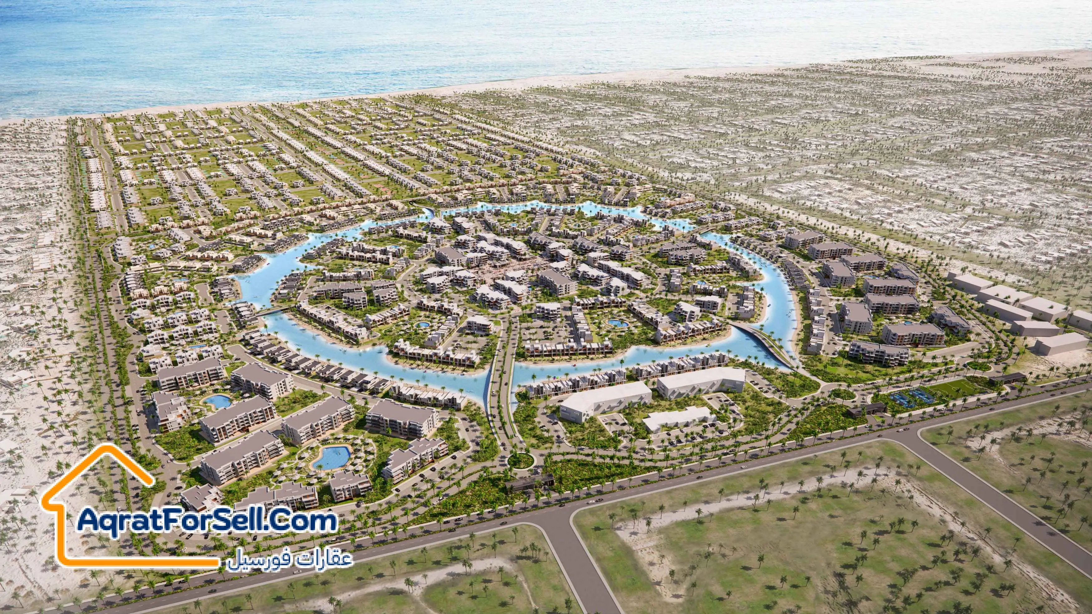 شاليه 97 متر مشطب بالتكييفات سيلفر ساندس الساحل الشمالي شركة اورا