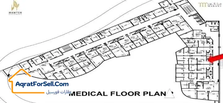 مكتب اداري للبيع مساحه 78م في حدائق أكتوبر مول مكاني